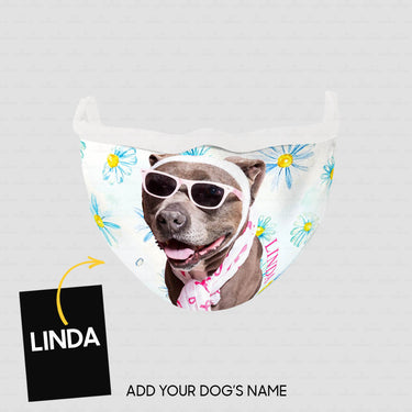 Personalized Dog Gift Idea - Dog Wearing A Scarf For Dog Lovers - Cloth Mask